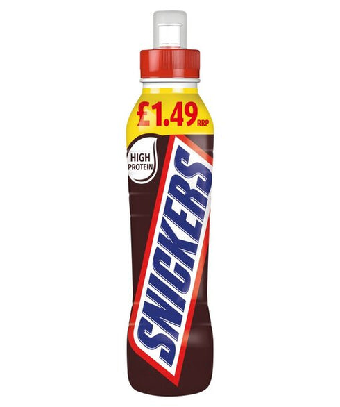 Snickers Chocolate Peanut Milk Shake Drink No Added Sugar 350ml